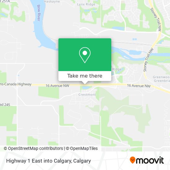 Highway 1 East into Calgary plan