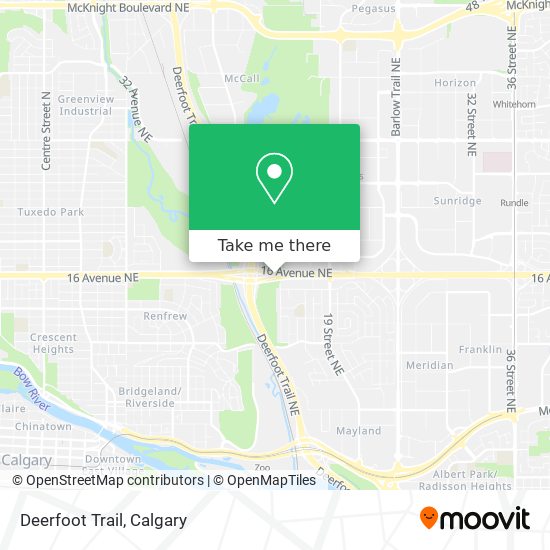 Deerfoot Trail map