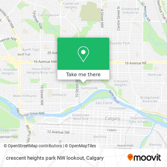 crescent heights park NW lookout map