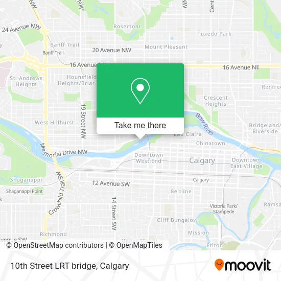 10th Street LRT bridge map