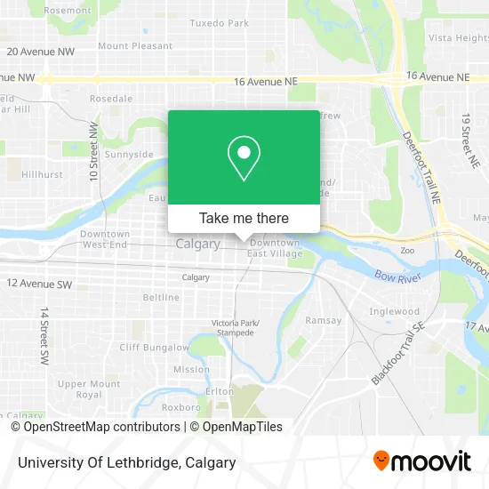 University Of Lethbridge map