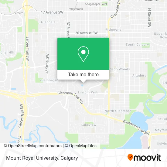 Mount Royal University map