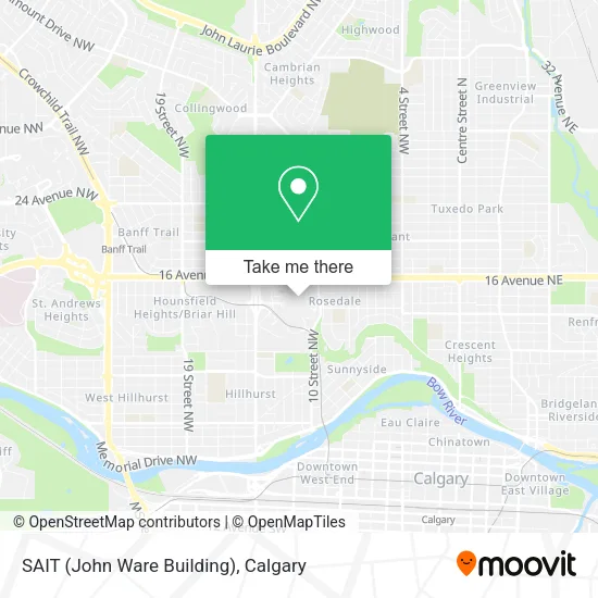 SAIT (John Ware Building) map