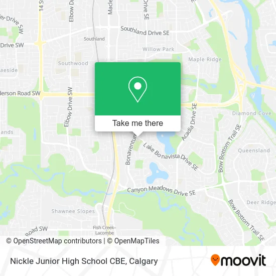 Nickle Junior High School CBE map