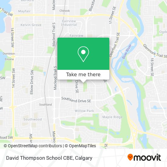 David Thompson School CBE map