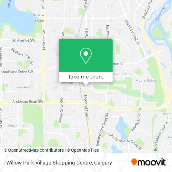 Willow Park Village Shopping Centre map
