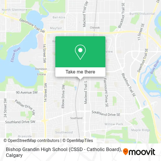 Bishop Grandin High School (CSSD - Catholic Board) map