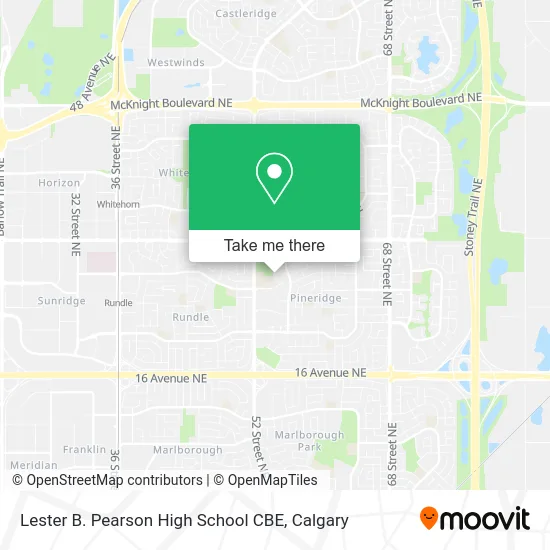 Lester B. Pearson High School CBE map