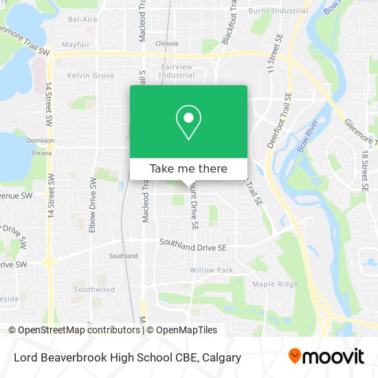 Lord Beaverbrook High School CBE map