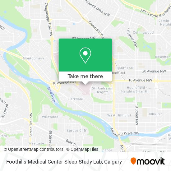 Foothills Medical Center Sleep Study Lab map