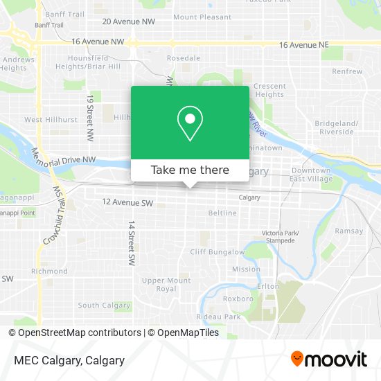 MEC Calgary map