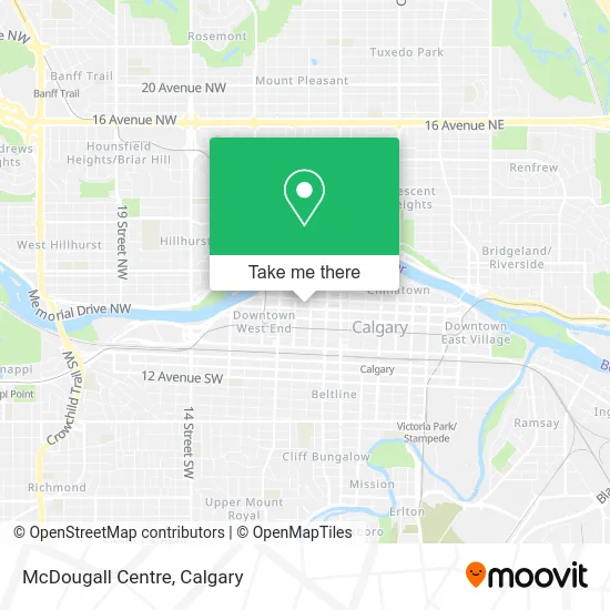 McDougall Centre map