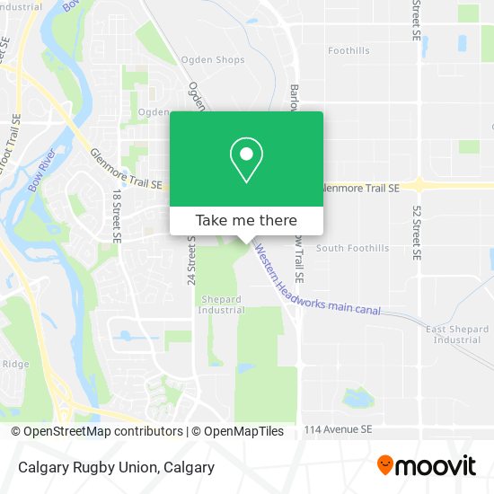 Calgary Rugby Union map