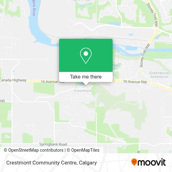 Crestmont Community Centre map