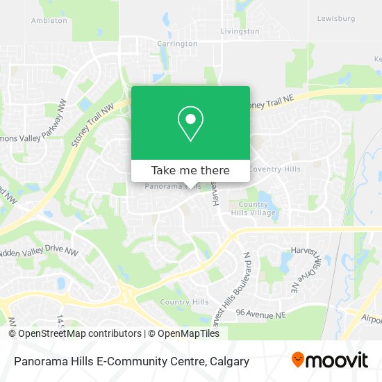 Panorama Hills E-Community Centre map