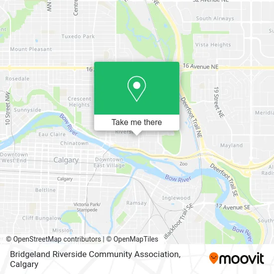 Bridgeland Riverside Community Association map