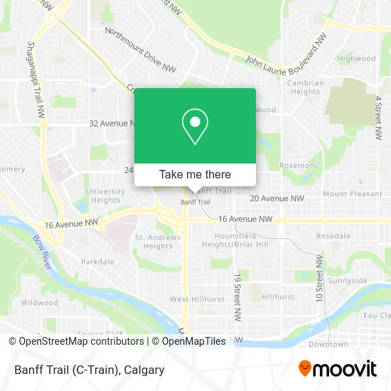 Banff Trail (C-Train) map
