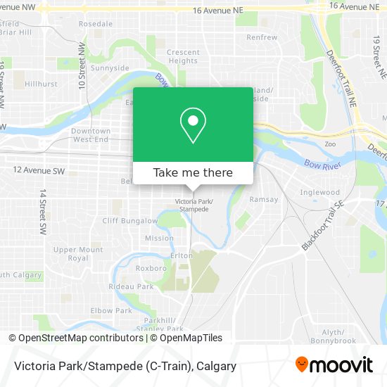 Victoria Park / Stampede (C-Train) map