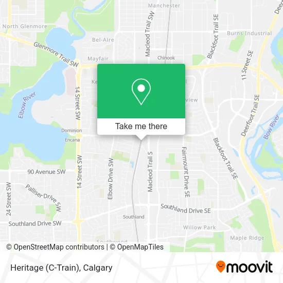 Heritage (C-Train) map