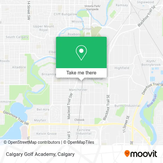 Calgary Golf Academy map
