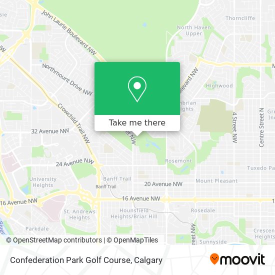 Confederation Park Golf Course map