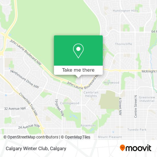 Calgary Winter Club map