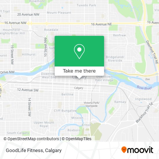 GoodLife Fitness map