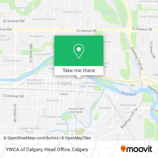 YWCA of Calgary, Head Office map