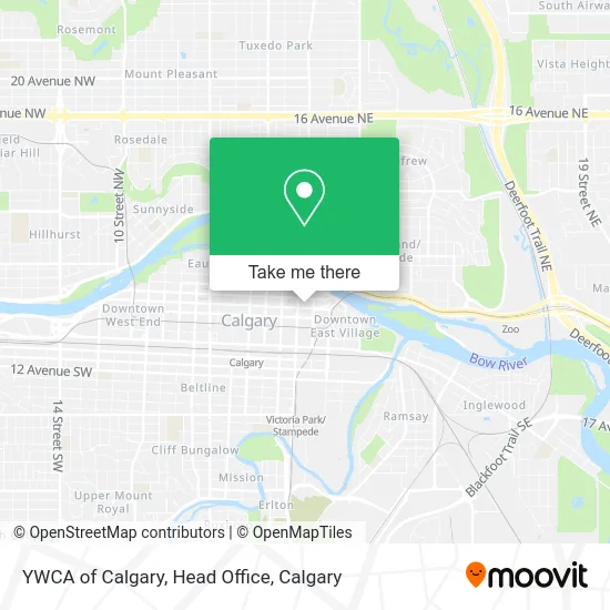 YWCA of Calgary, Head Office map