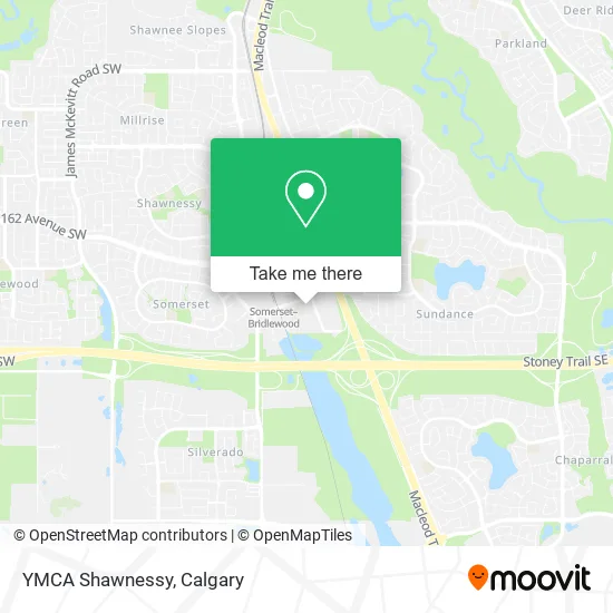 YMCA Shawnessy map