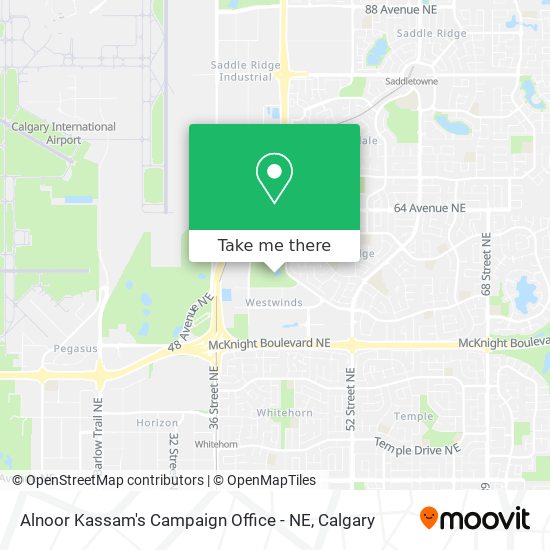 Alnoor Kassam's Campaign Office - NE map