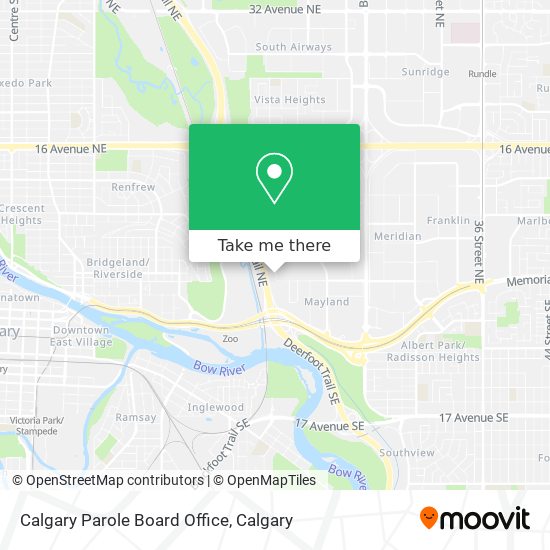 Calgary Parole Board Office map
