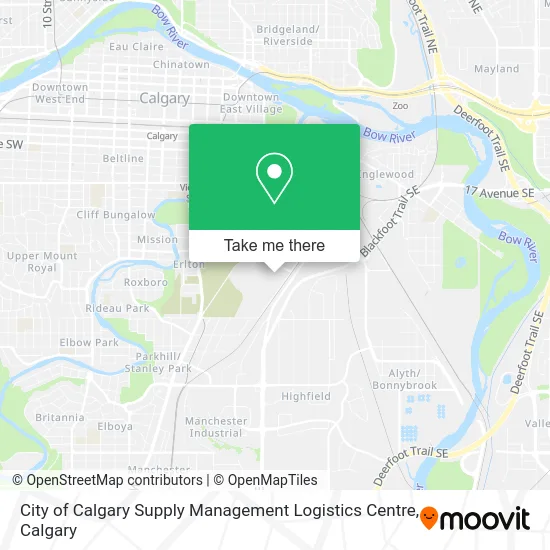 City of Calgary Supply Management Logistics Centre map