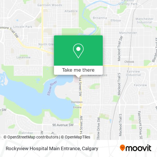 Rockyview Hospital Main Entrance map