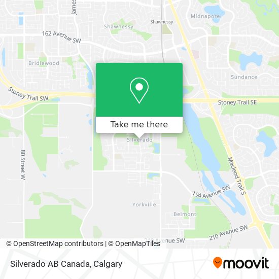 Silverado AB Canada map