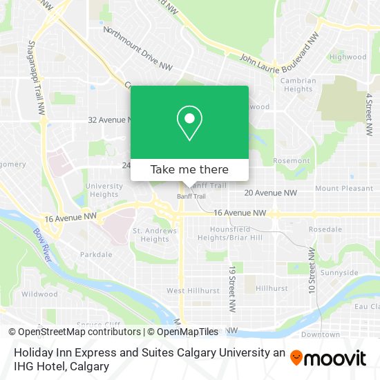 Holiday Inn Express and Suites Calgary University an IHG Hotel map