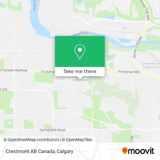 Crestmont AB Canada map