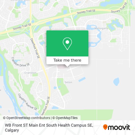 WB Front ST Main Ent South Health Campus SE map