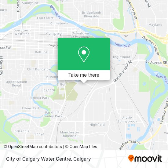 City of Calgary Water Centre map