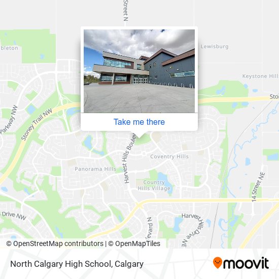 North Calgary High School map