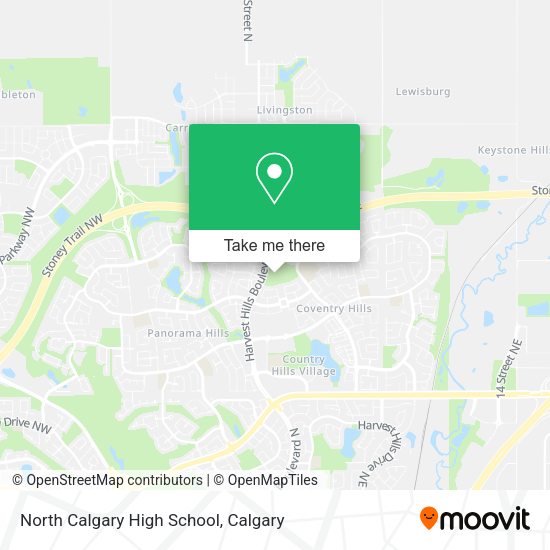 North Calgary High School map