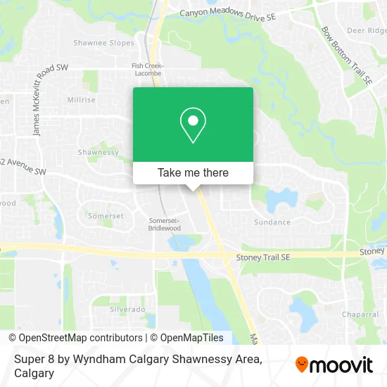 Super 8 by Wyndham Calgary Shawnessy Area map