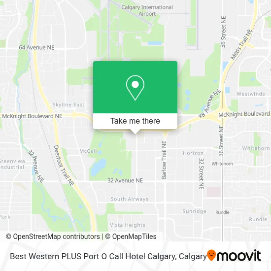 Best Western PLUS Port O Call Hotel Calgary map