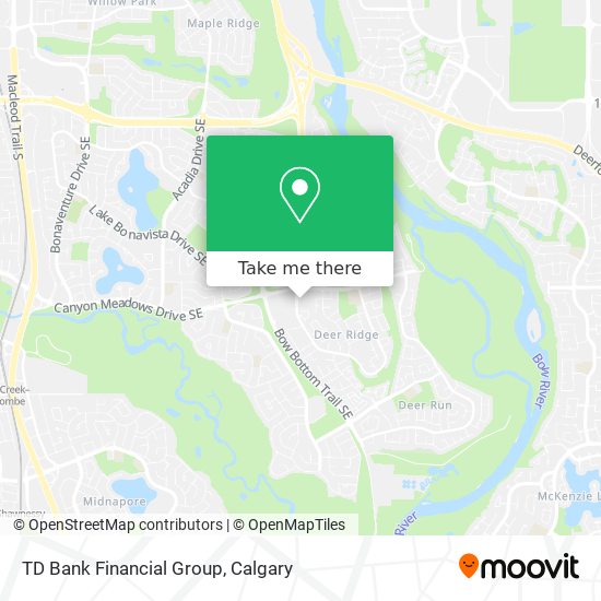 TD Bank Financial Group map
