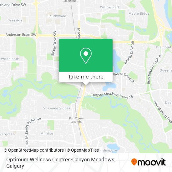 Optimum Wellness Centres-Canyon Meadows map