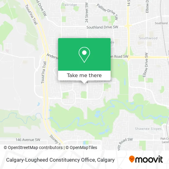 Calgary-Lougheed Constituency Office map