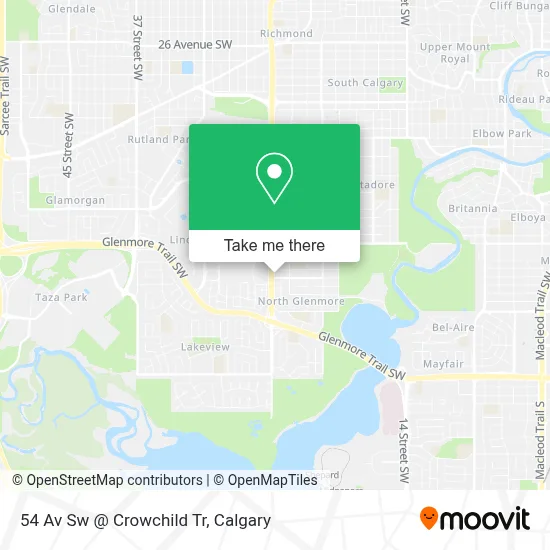 54 Av Sw @ Crowchild Tr map