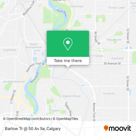 Barlow Tr @ 50 Av Se map