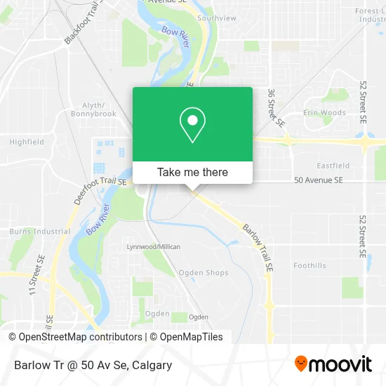 Barlow Tr @ 50 Av Se map
