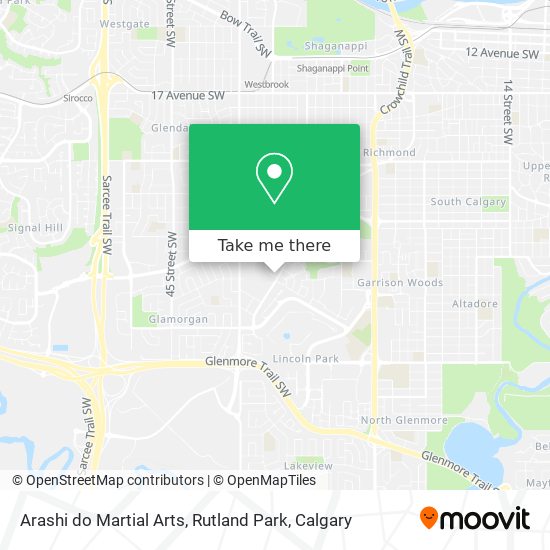 Arashi do Martial Arts, Rutland Park map